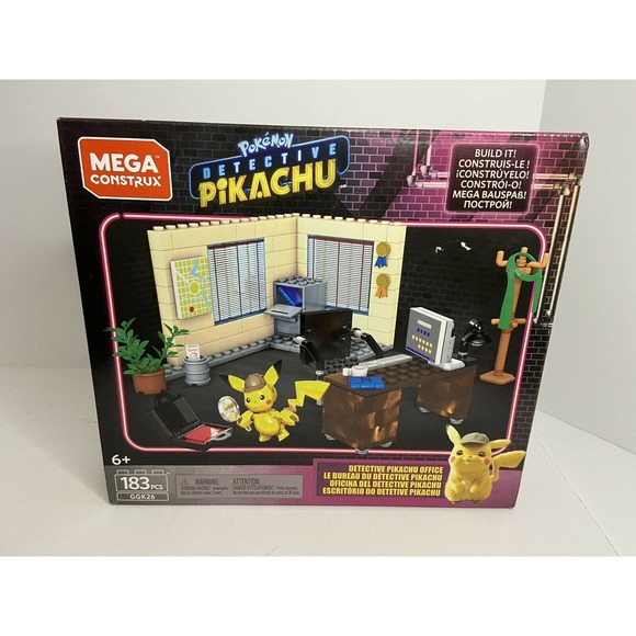 Mega Construx Detective Pikachu Office New Unopended - Picture 5 of 5